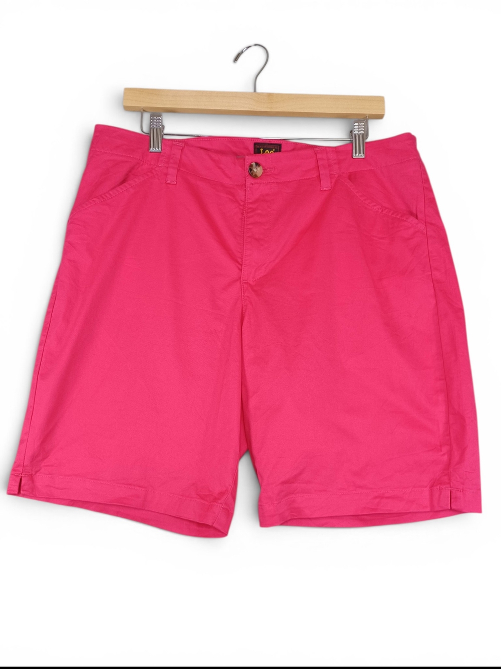 Lee Hot Pink Women's Bermuda Shorts XL Barbiecore Coastal Golf Resort Vacation